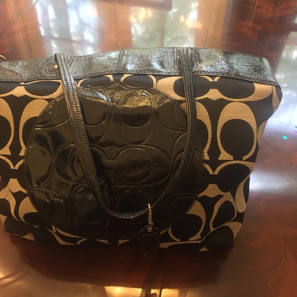 Coach Large monogrammed fabric Tote Bag - Picture 5 of 8